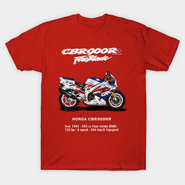 CBR900RR FireBlade T-Shirt by Hilmay